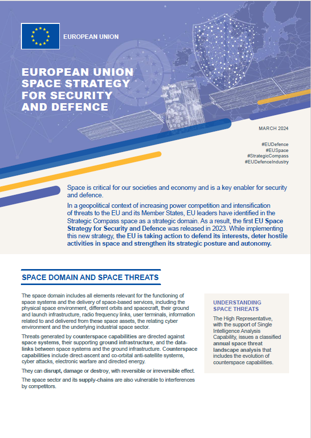 EU Space Strategy For Security And Defence - European Commission